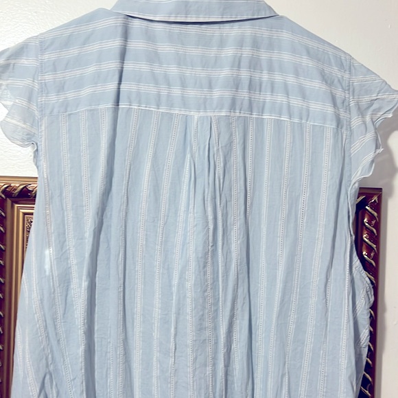 NWOT Lane Bryant Light Blue Ruffle Blouse size 24 - Picture 6 of 10